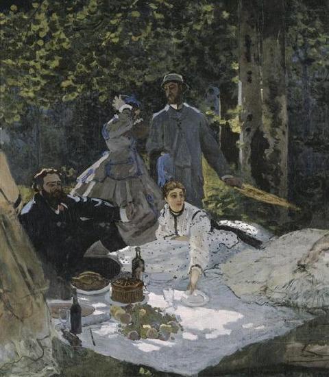 Claude Monet Le dejeuner sur l'herbe oil painting picture